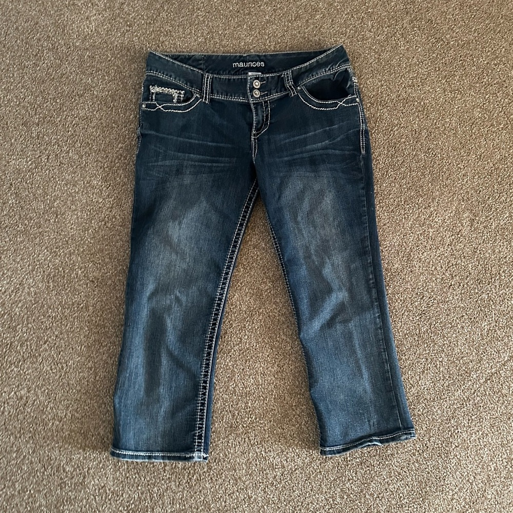 Maurices Women's Dark Blue Jean Capris